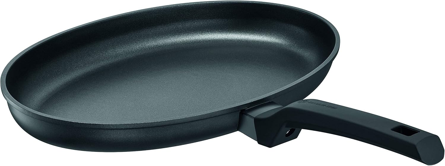 Schulte-Ufer Charisma i Fischpfanne, Pfanne oval, Aluguss, mit optischer Brat-Anzeige für optimale Temperatur, Induktionsgeeignet, 36 cm, 1689-34 i, Aluminium