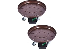 Kaoolaa Plant Caddy with Wheels and Drainage - Rolling plant dolly with wheels for Indoor and Outdoor Plants - Saucer Tray and Drainage System - Sturdy and Waterproof Garden Coaster(3PACK, 16 INCH)