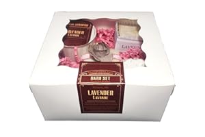 Bath Set, Lavender Spa Gift Box, Natural Ingredients (Lavender)