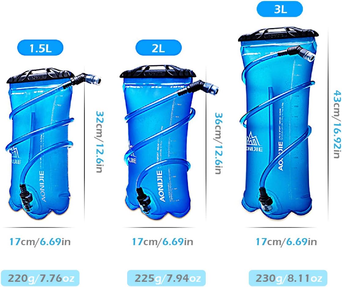 3 Litri Zaino Sacca d'idratazione Serbatoio d'Acqua a Tenuta stagna Azarxis  Ciclismo Arrampicata 2 Litri Escursionismo Senza BPA Confezione di Ricambio  per Corsa 1,5 Litri Valigeria urban-earth.co.uk