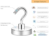 Neosmuk Magnetic Hooks Heavy Duty 100 lb+ | Magnetic Hanger with Hook view 2