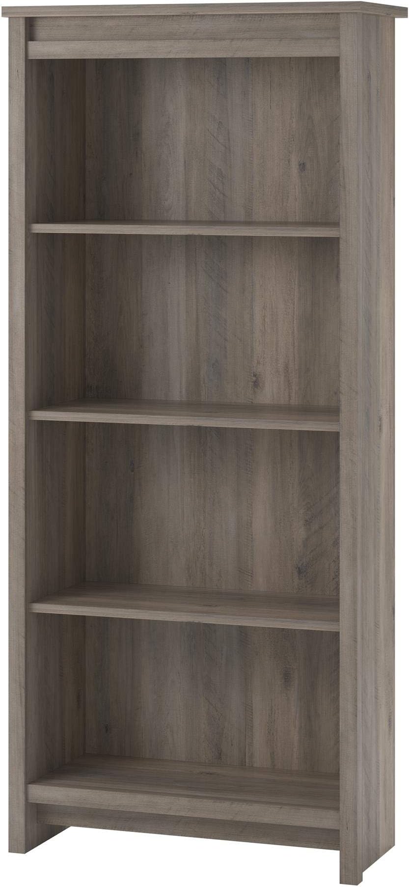 Ameriwood Home Bassinger 4 Shelf Bookcase, Gray Oak