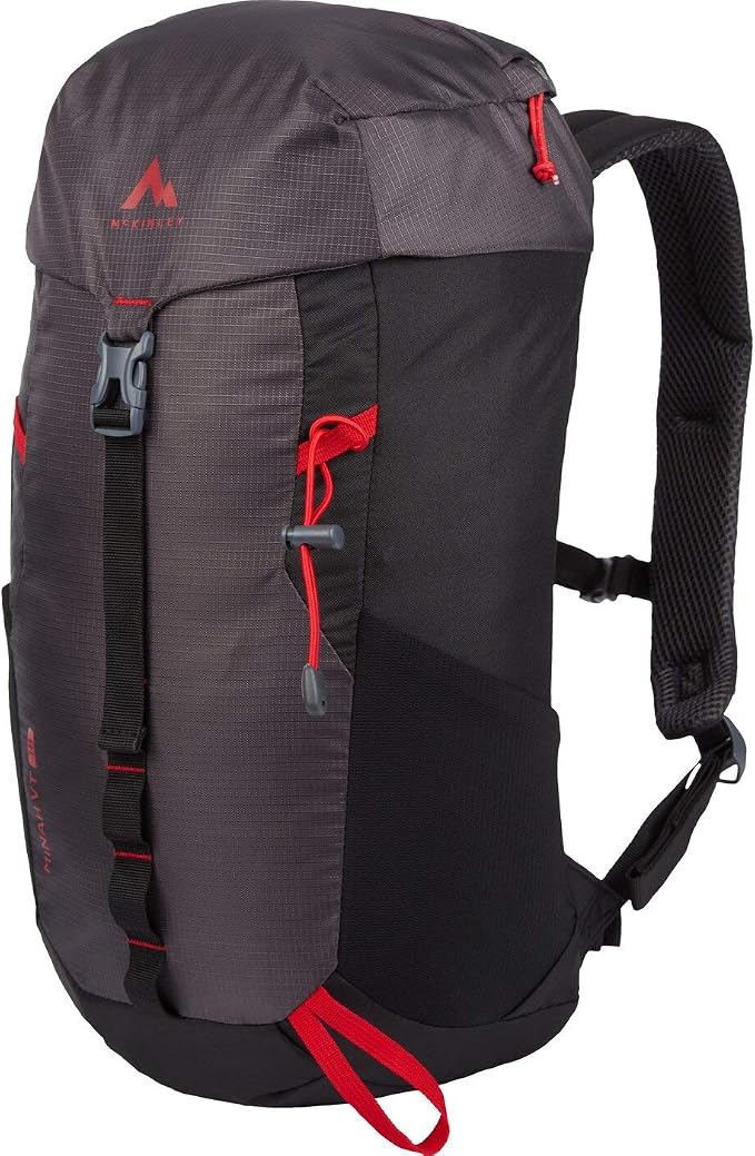 McKINLEY Yuki 12 Rucksack – 12 Liter, AOP/HELLROT, Mit Brustgurt Für Outdoor