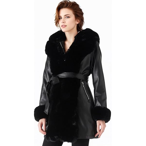 ジャケット・アウター THINK FUR Taffta reversible Long Coat Winford Reversible Fur Coat - Khaki – The Frankie Shop