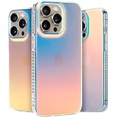 LONLI Hue - for iPhone 14 Pro Max Case - Fluorescent Coloful Holographic Iridescent Phone Case - [360° Shock-Absorbent Bumper] - Cute, Unique and Aesthetic Phone Cover for Women and Girls