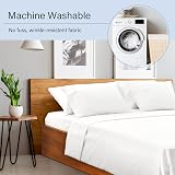 LuxClub Double Fitted Sheet 40cm Deep Pocket Soft Microfiber White view 3