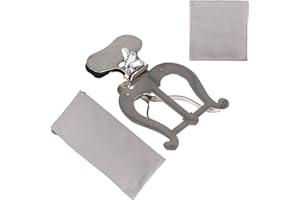 Trombone Marching Spectrum Clip Lyre Holder with Plush Cloth Bag and Wiping Cloth 115x85x43mm