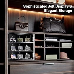 Acrylic Belt Buckle Display Case, Clear Wall Shadow