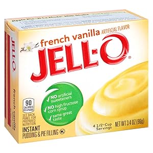Jell-O Instant French Vanilla Pudding & Pie Filling (3.4 oz Boxes, Pack of 6)