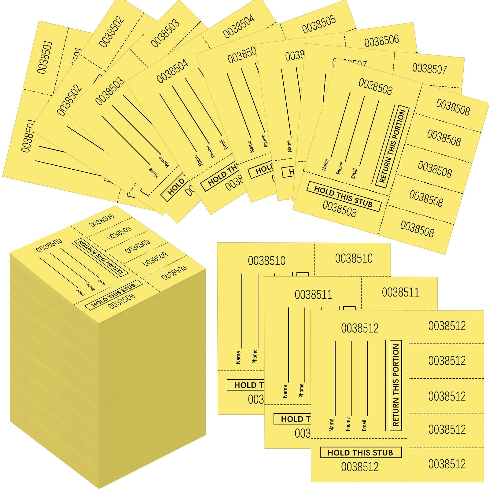 Kosiz 1000 Sheet 5 Bid Raffle Tickets Chinese