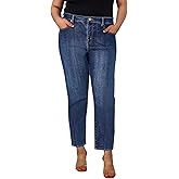 POTADY Women's Plus Size Jeans High Rise Skinny Stretchy Jean with Pockets Tummy Control Denim Pants Trendy