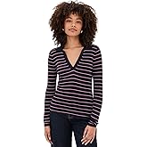 Madewell Women's Merino Silk Johnny Collar Long Sleeve Top