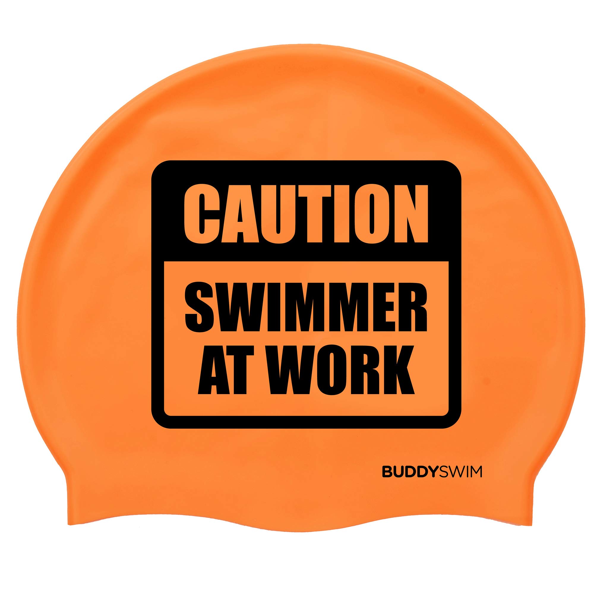 BUDDYSWIM Silicone Swimming Cap for Swimming Pool or Open Water, Suitable for Men or Women, Suitable for Long Hair, Comfortable, Resistant and Hydrodynamic, Bright Color for Good Visibility