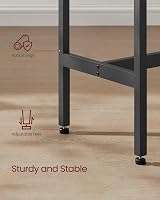 VASAGLE Bar Table 40 x 140 x 90 cm Rustic White Black Industrial Stilts view 7
