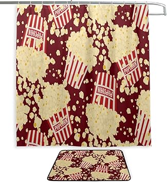 Cortina de Ducha para baño Retro Dibujos Animados Moda Creativa