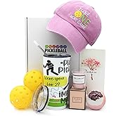 Chilltreads Pickleball Gifts for Women, Pickleball Gift Basket for Wife Mom Sister Friends, Funny PB Accessories Set with Baseball Cap Travel Tumbler