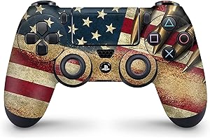 ZOOMHITSKINS Compatible with PS4 Controller Skin, USA America Flag Patriot American Country Love, Durable, Vinyl, Made in The USA