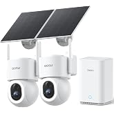 aosu D1 Max, 2-Cam Kit, 4K Solar Security Cameras System Wireless Outdoor | No Subscription Required, 1TB Expandable Storage, 360&deg; PTZ Cross-Cam Auto Tracking, Smart Detection, Full Color Night Vision