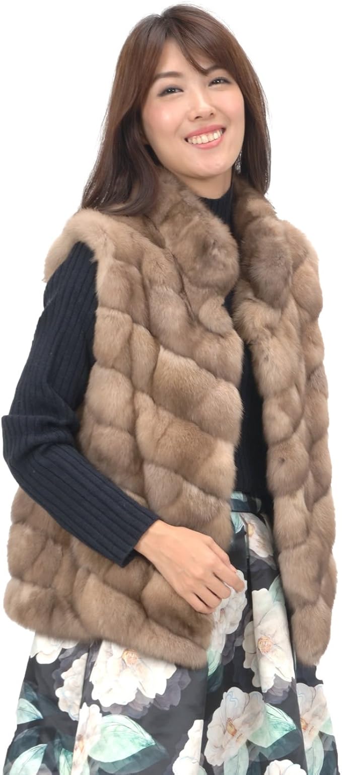 Amazon ロシアンセーブルベスト Rb3932 ベスト 通販