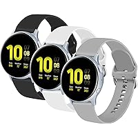 Amzpas Sport Bands 20mm Wide Replacement Watch Strap, Soft Silicone Wristband Compatible with Samsung Galaxy Watch…