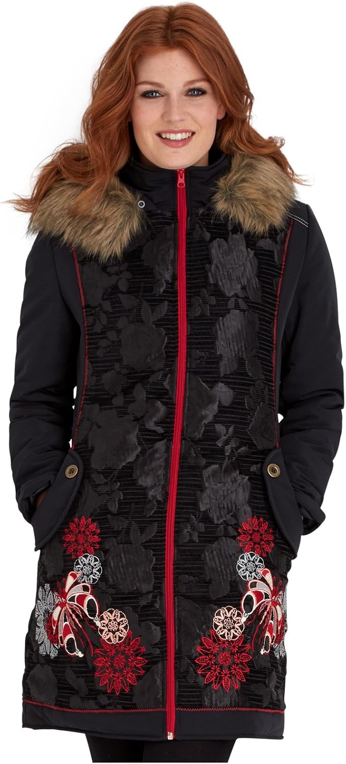 Joe Browns Women's Perfection Long Sleeve Coat, Black, 10 Amazon.co.uk