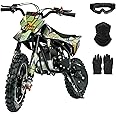 FRP OGM40 Kids Dirt Bike,40CC 4-Stroke Dirt Bike for Kids,Gas Powered Off-Road Mini Bike with Goggles/Neck Gaiter/Gloves, Up to 20 Mph,Weight Support Up to 132 LBS（Green）