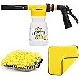 Clean Car USA Foam King™ Car Wash Foam Gun & Microfiber Mitt, Garden Hose Attachment for Scratch-Free Cleaning, Snow Foam Cannon Soap Sprayer, Auto Detailing Kit for Cars, Trucks & More