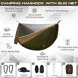 Camping Hammock, Portable Hammocks with Mosquito