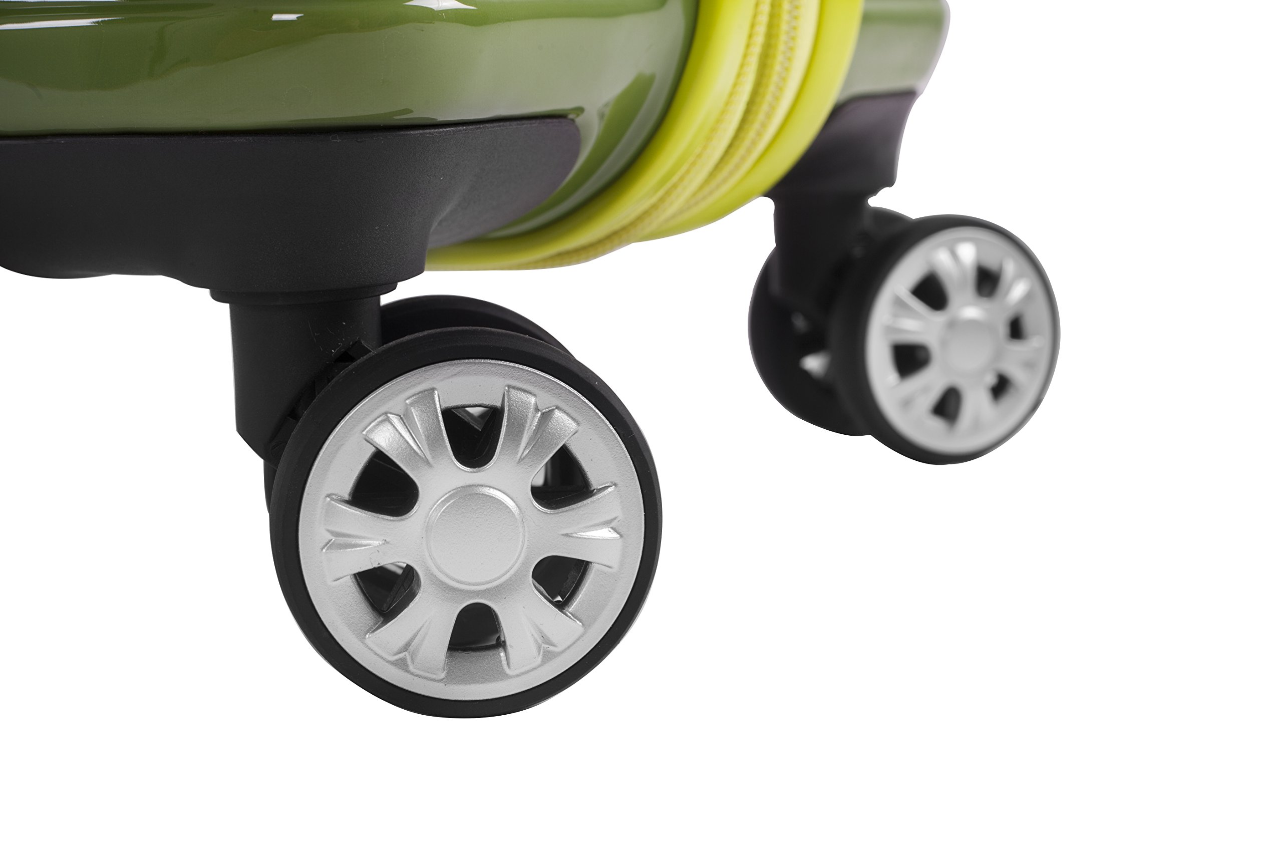 Rockland Melbourne Hardside Expandable Spinner Wheel Luggage, Two Tone Green, Carry-On 20-Inch