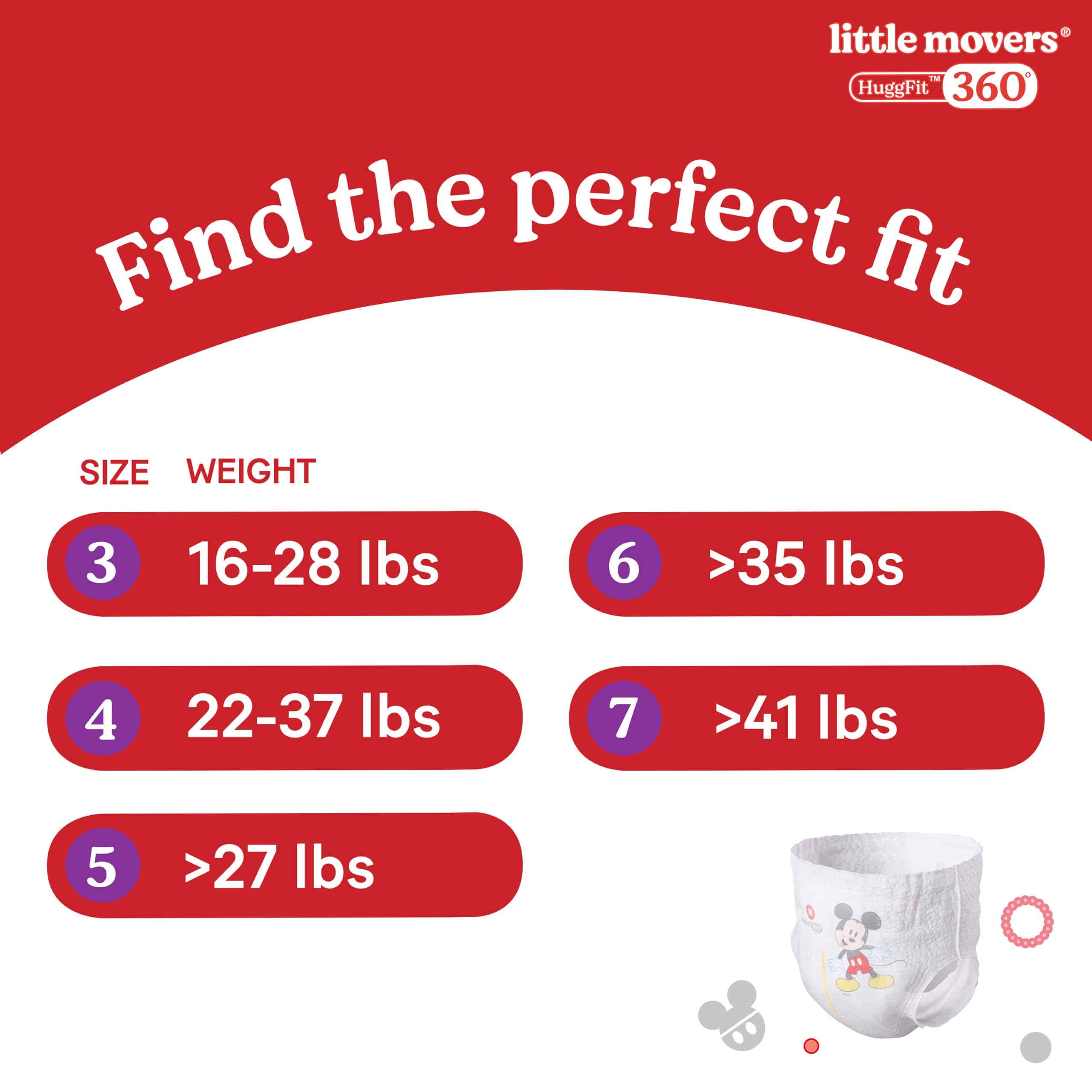 Huggies Size 5 Baby Diapers, Little Movers HuggFit 360° Baby Diapers with 360° Waistband, Size 5 (27+ lbs), 128 Count (2 Packs of 64), Packaging May Vary
