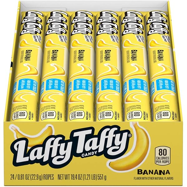 LAFFY TAFFY ROPE CANDY, BANANA FLAVOR, 0.81 OUNCE...
