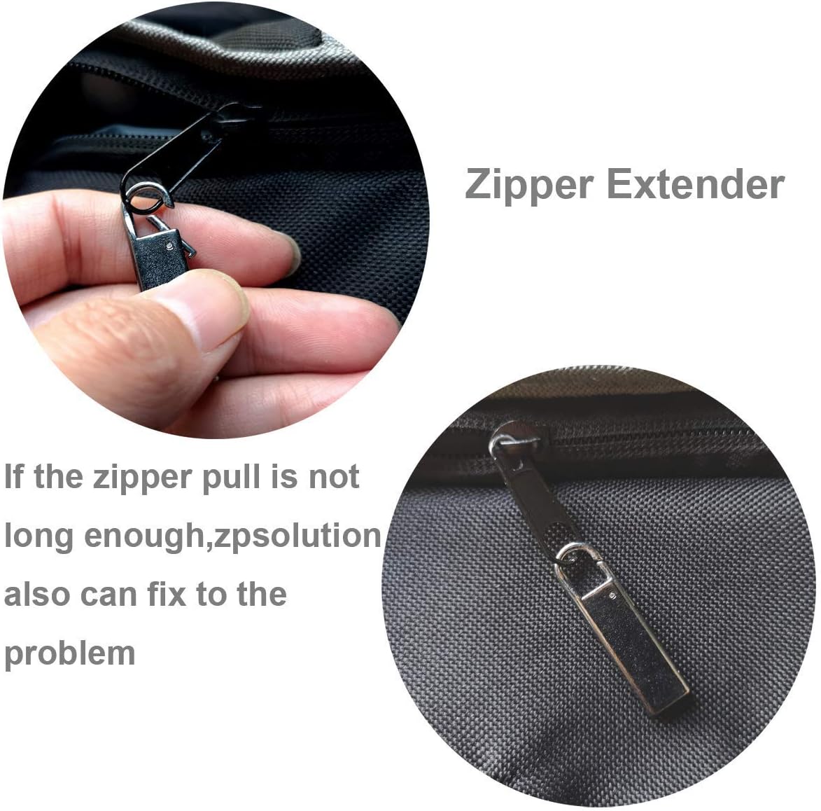 Zpsolution Zipper Pull Tab Replacement Metal Zipper Handle Mend Fixer for Suitcases Luggage Jacket Backpacks Coat Boots