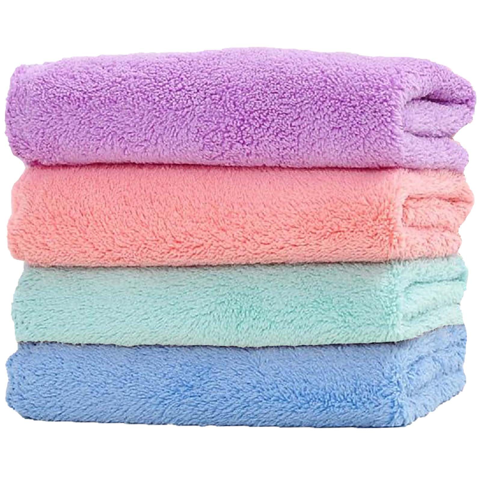 ZQuintuplian 4 Pack Face Cloths for Washing Face, Cleansing, Removing Makeup - Gym, Travel, Living Room