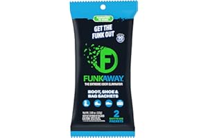 FunkAway Extreme Odor Eliminating Boot, Shoe and Bag Sachet, Odor Absorbing Packet Ideal for Boots, Cleats, Shoes, Gym Bags and More, Fresh Smell for Up to 90 Days