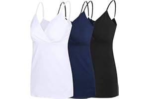 SUIEK Nursing Tops Tank Shirt Cami Sleep Bra for Maternity and Breastfeeding