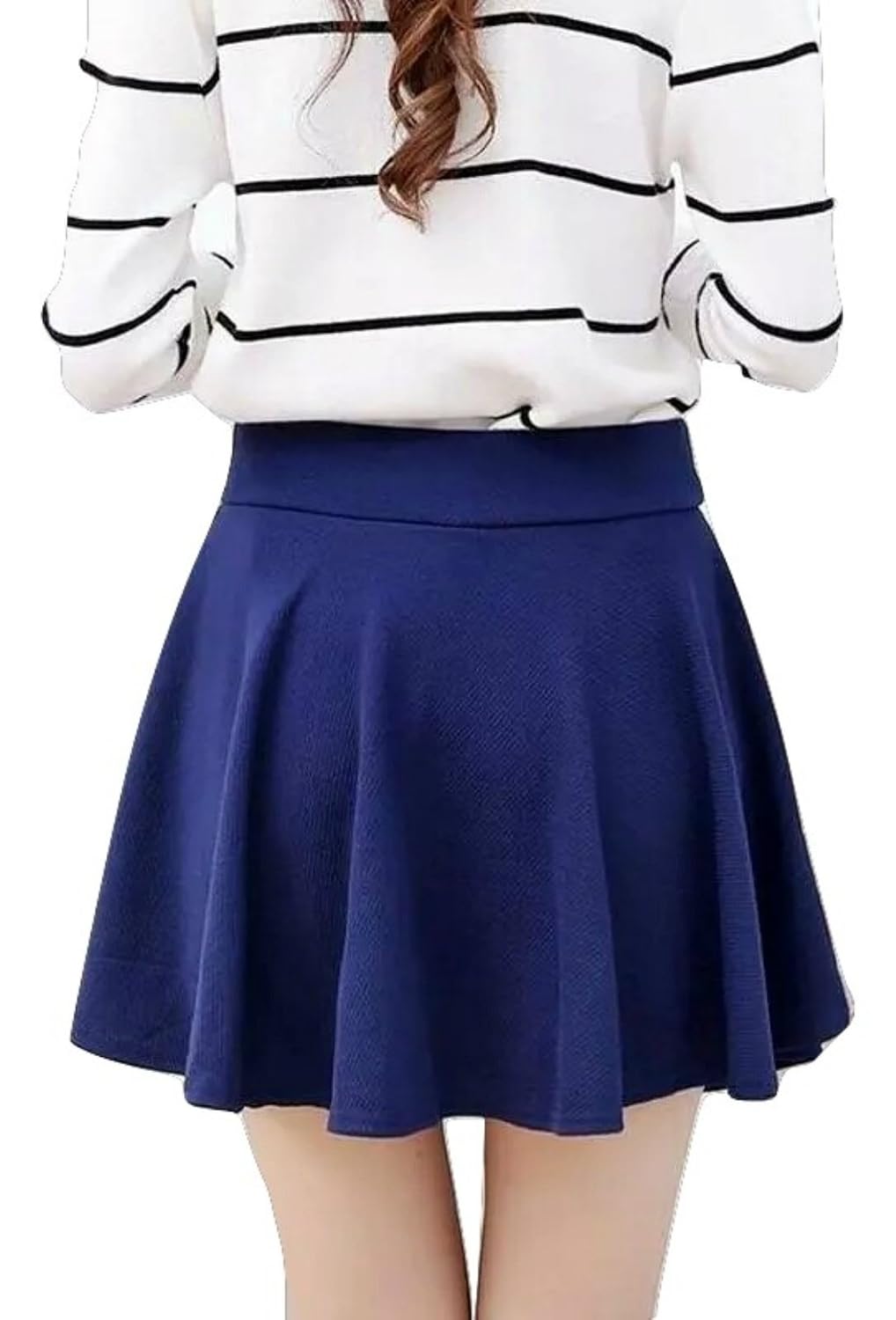 magna women's polycotton skirt (mag5, navy blue, small)