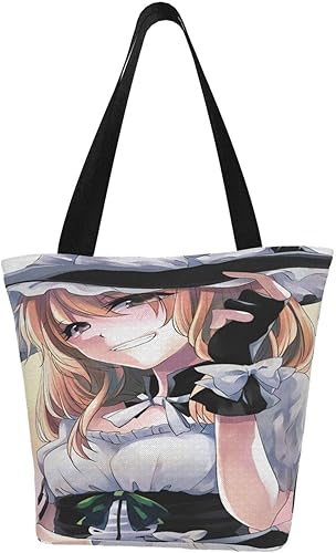 Amazon 霧雨 魔理沙 1 ショッピングバッグ レディースショルダーバッグ 買い物袋 コンパクトバッグ 軽量 人気 エコバッグ かご節約 便利 通勤 通学 軽量 カジュアル 縦型 旅行 肩から提げれる洗える Unbeanded バッグ スーツケース