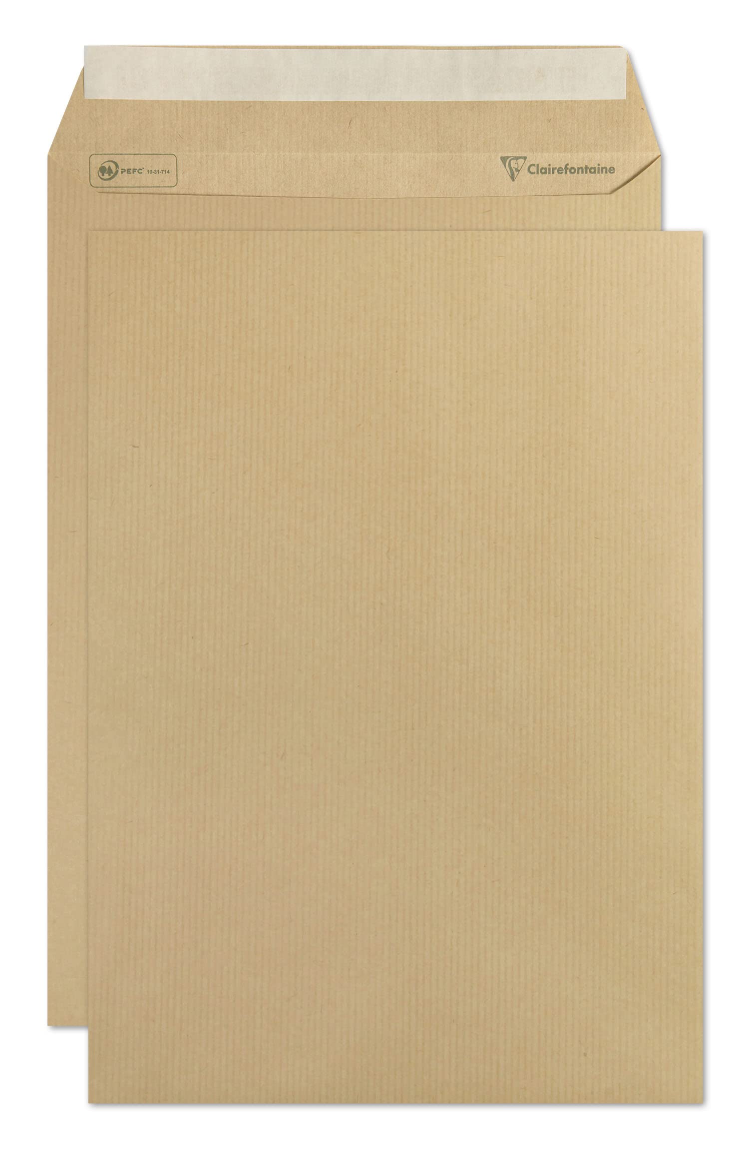 Clairefontaine C4 Brown Kraft Ribbed Envelopes, Pack 250 โ image 1