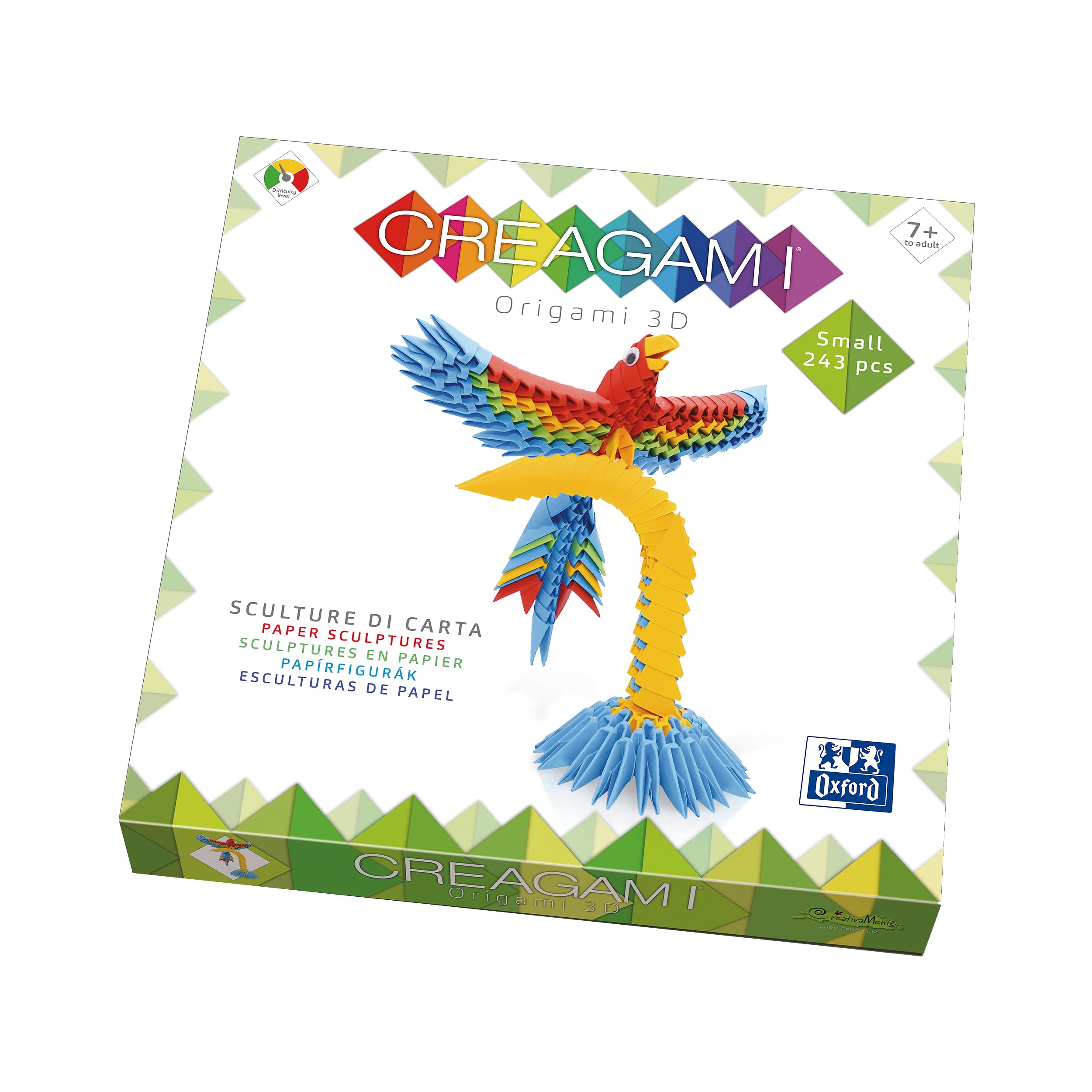 CreativaMente 713 Creagami-Parrot-Box Game, Multi-Coloured