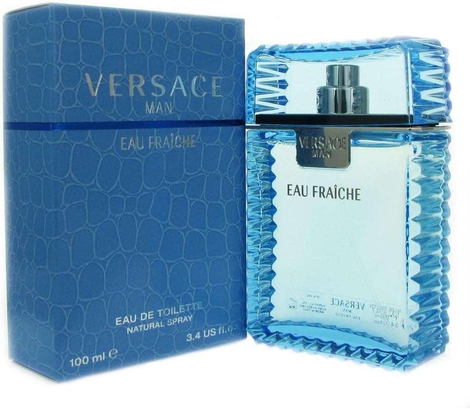 Versace Man by Versace Eau Fraiche Eau De Toilette Spray (Blue) 3.4 oz