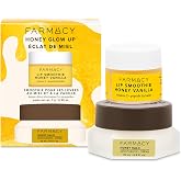 Farmacy Honey Glow Up Gift Set - Includes Honey Halo Ceramide Face Moisturizer + Travel Size Lip Smoothie - Preps &amp; Plumps Skin for Makeup Application (2 Count)