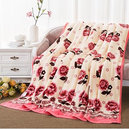 pink flower blanket