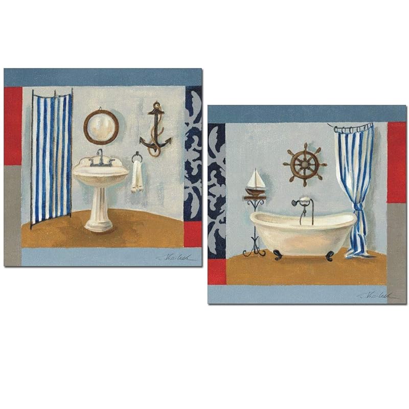 Cuadros decoración baño MARÍTIMO vintage para decorar el baño WC