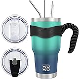 WETOWETO 30 oz Tumbler with 2 Straws and 2