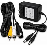 WirelessFinest Power Supply &amp; AV RCA Cable for Sega Genesis 1 MK1601 | AC Power Supply And RCA AV Cable Bundle For Original Sega Genesis 1 MK1601 Retro Gaming; Connects to TVs and Monitors