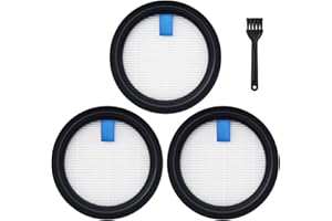 YUJINRU 3 Pack Replacement Filters Compatible with Tikom V500 Cordless Vacuum Cleaner, Washable Filters Works with Tikom 40kpa Stick Vacuum.3 Pack Vacuum Filters 1 Small Brush