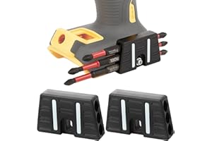 USEAMIE Upgrade Magnetic Bit Holder with 6 Magnetic Holes for Secure Mounting on Belt Buckle Screws for Dewalt, Ridgid, Makita, Bosch, Ryobi, Milwaukee and More