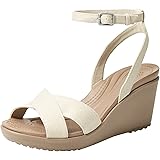 Crocs Women's Leigh II Adjustable Ankle Strap Wedge Comfort Sandal