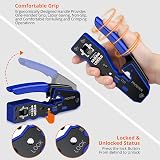 Proster RJ45 Crimp Tool Kit 3 in 1 Pass Through 8P8C with Tester view 6