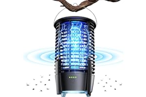 EVERFIELD Bug Zapper Outdoor with LED Light, Electric Mosquito Fly Zapper Coldless for Patio, Camping, Backyard, Battery Powered Type-C Rechargeable Insect Mosquito Killer for Moths, Wasp, Gnat, etc